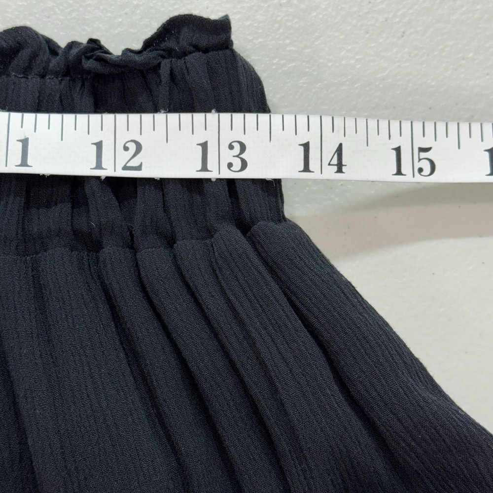 Network Black Tiered Skirt Sz 36 US 6 100% Viscose Boho Flowy Whimsigoth Grunge - Picture 10 of 14